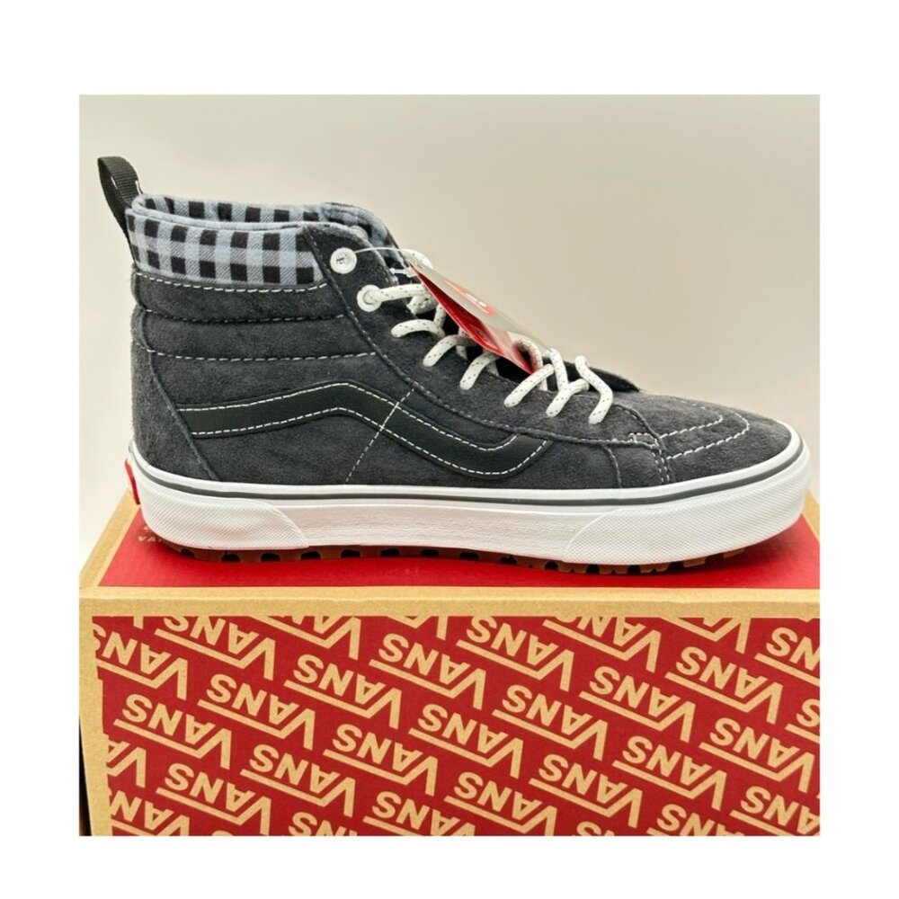 Vans Sk8 Hi MTE Sneakers Mens 5.5 Dark Gray Suede Canvas High Top Skate Shoes - Picture 12 of 14